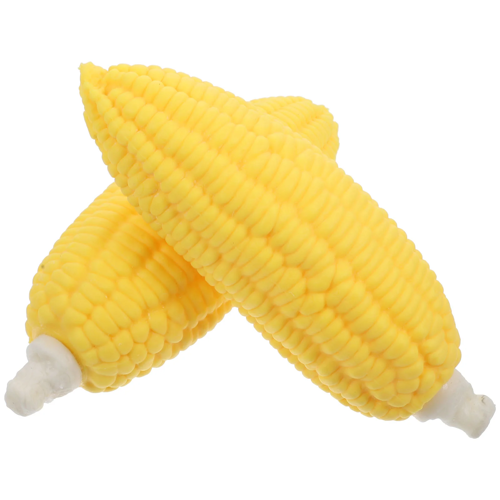 

2 Pcs Simulation Corn Decompression Playthings Imitation Toys Ornaments Pinching Tpr Kids' Child