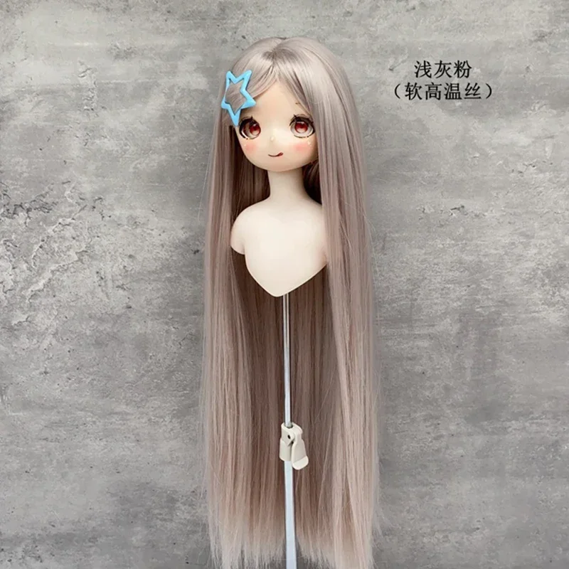 

Doll's Wig Long Hair with Bangs Soft for 1/3 1/4 1/6 Bjd Doll High Temperature Silk Smooth Girl Toys Doll Accessories,no Doll