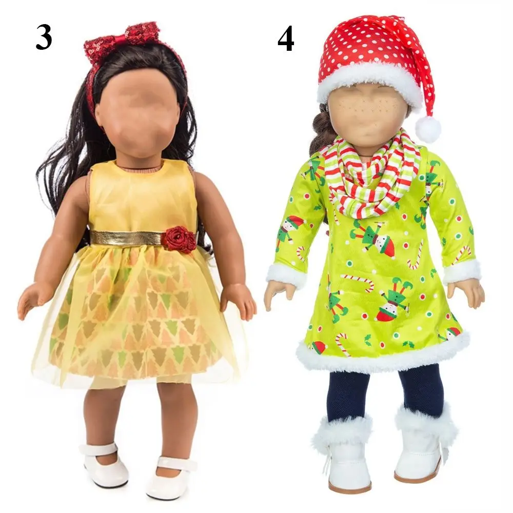 Одежда для куклы шапка вязаный свитер платье брюки шарф перчатки костюм 18 дюймов
