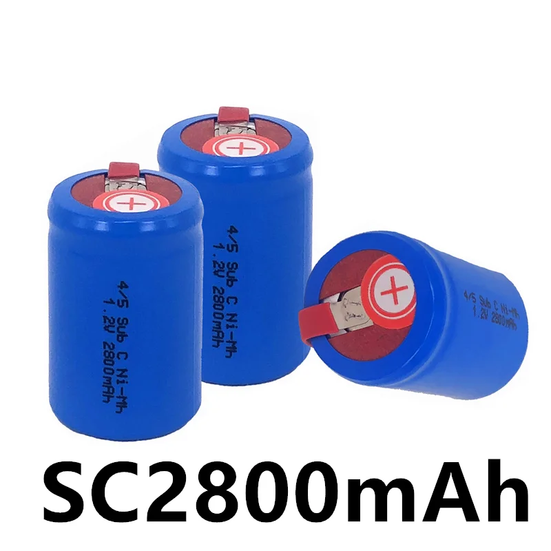 

1-20 Pieces Screwdriver Electric Drill SC Batteries 1.2V 2200mah C Ni-Cd Rechargeable Battey with Tab Power Tool NiCd SUBC Cells