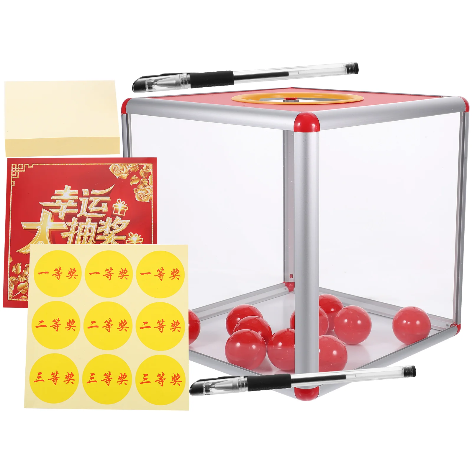 

Raffle Tickets Donation Supply Storage Bin Accessory Lottery Container Holder Paper Office Case Game