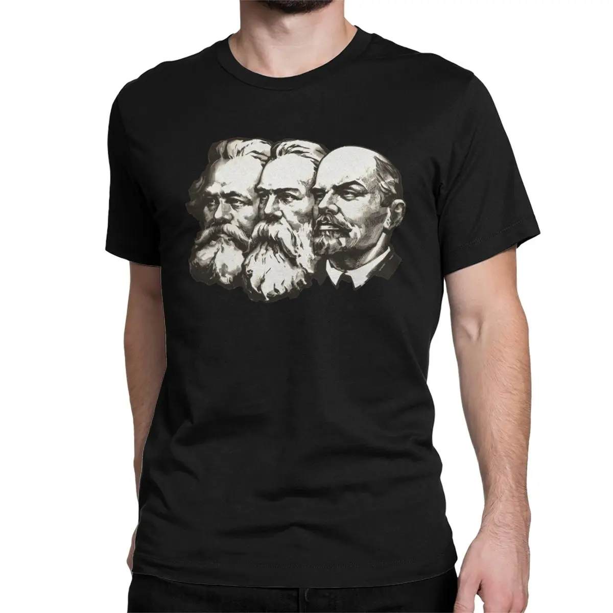 

Men T-Shirt Marx Engels And Lenin The Soviet UnionTshirt Cotton Communist Communism Ussr Comrades