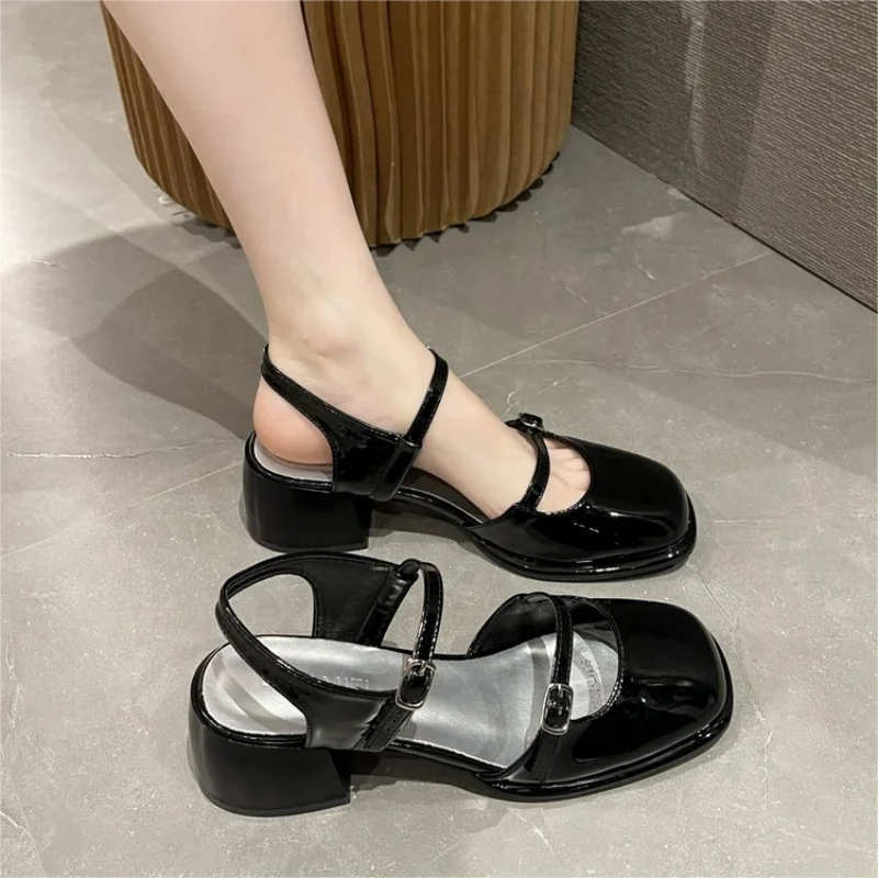 Non-slip Round Toe Sandals Shoes Ladies Casual 2023 Summer Hollow Beach Elegant Shoes Korean Fashion Party Shoes Woman Design