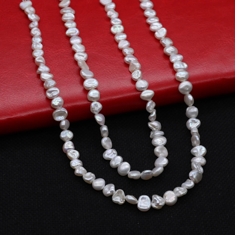 

Natural Freshwater Pearl Beads Irregular Round Loose Beads Suitable for Jewelry DIY Making 8-9mm Bracelet Necklace Accessories