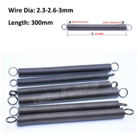 1pc dacia stretching tension spring with hook coil extension pullback toy spring steel furniture wire dia 2 3mm 3mm length 300mm
