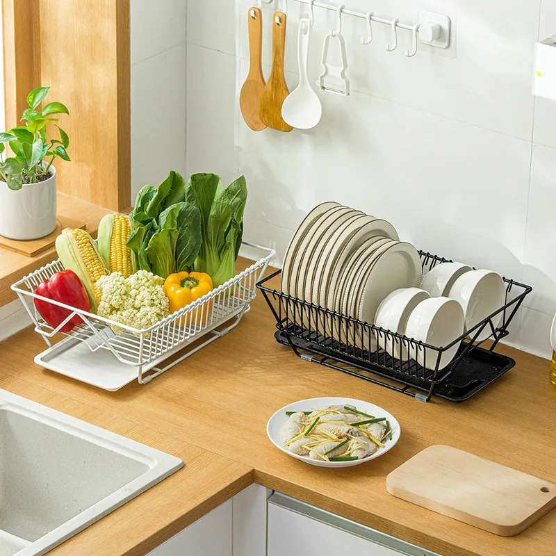 

Multi-functional Bowl Dish Drainer Plate Drying Rack Kitchen Sink Tableware Drainboard Storage Organizer Fruit Vegetable Metal