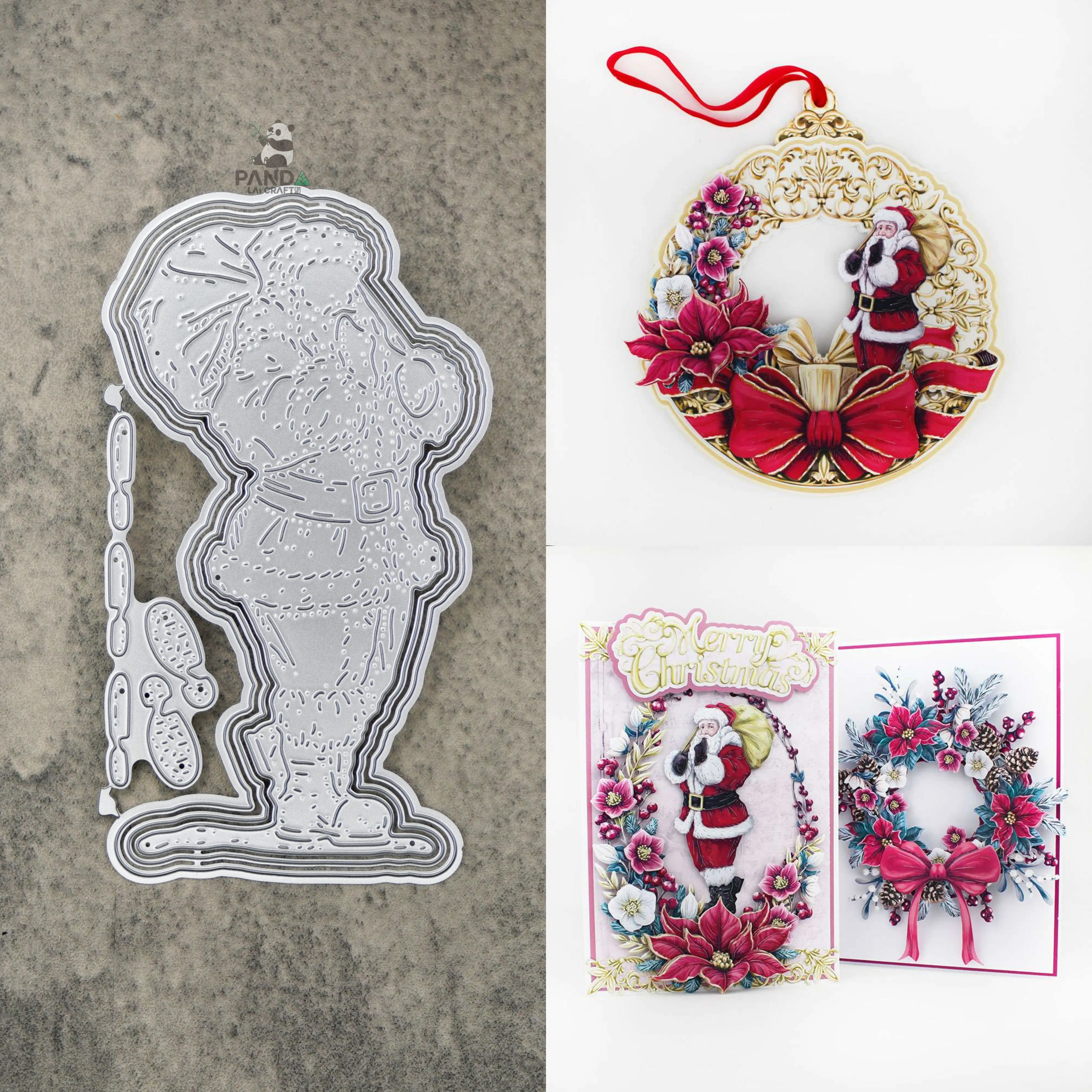 Набор штампов PANDALAI Father Christmas металлические штампы сделай сам декоративное