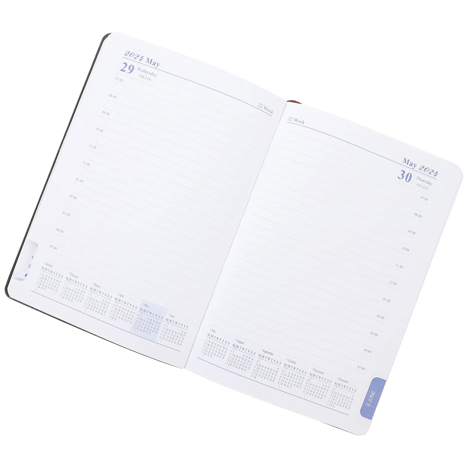

2024 Agenda Book Wear-resistant Notebook Office Schedule Notepad Planner Calendar