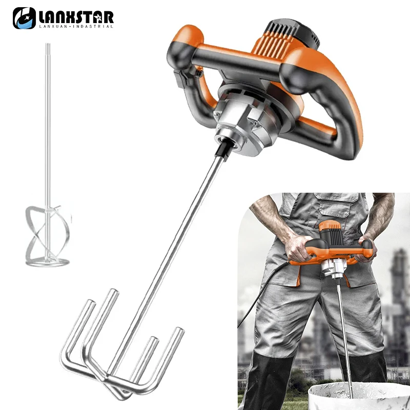 Industrial Grade Mixer 6 Gear Adjustable Speed 2800W/3000W Handheld Paint Cement Plaster Mortar Coating Mixer Putty Powder