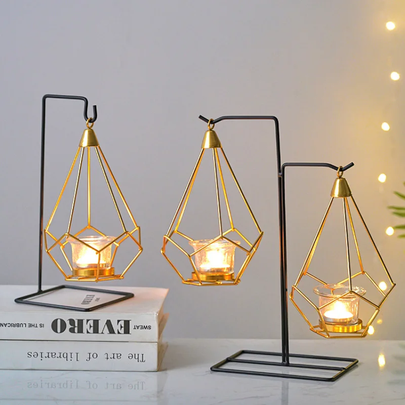 

Wrought Iron Candle Holders Candlestick Ornaments Handicraft Decoration Creativity Candle Holder Hydroponic Small Flower Pot