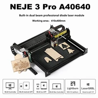 neje 3 pro 80w cnc laser engraver wood cutter printer router with a40640 dual beam diode laser cutter app control lightburn