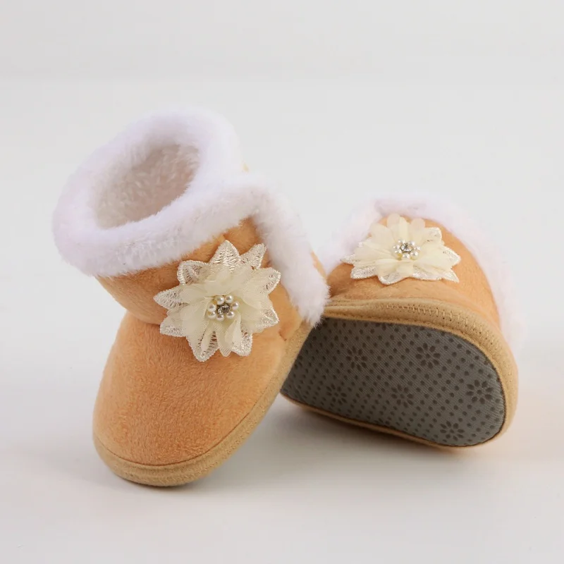 Теплые Зимние Ботильоны Для Малышей Унисекс С Цветочным Дизайном
