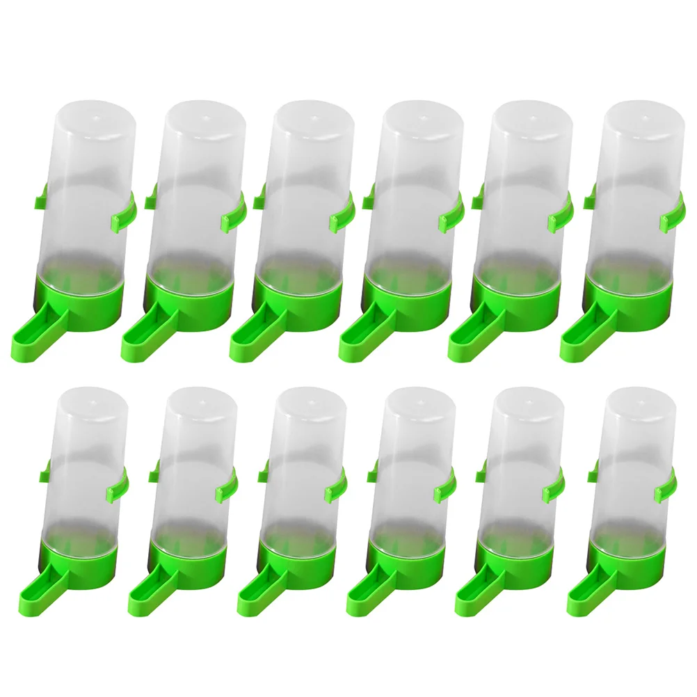 

20Pcs Automatic Bird Water Feeder Plastic Containers Drinker Container Dispenser Hnging for Cage Parrot Budgie Lovebirds