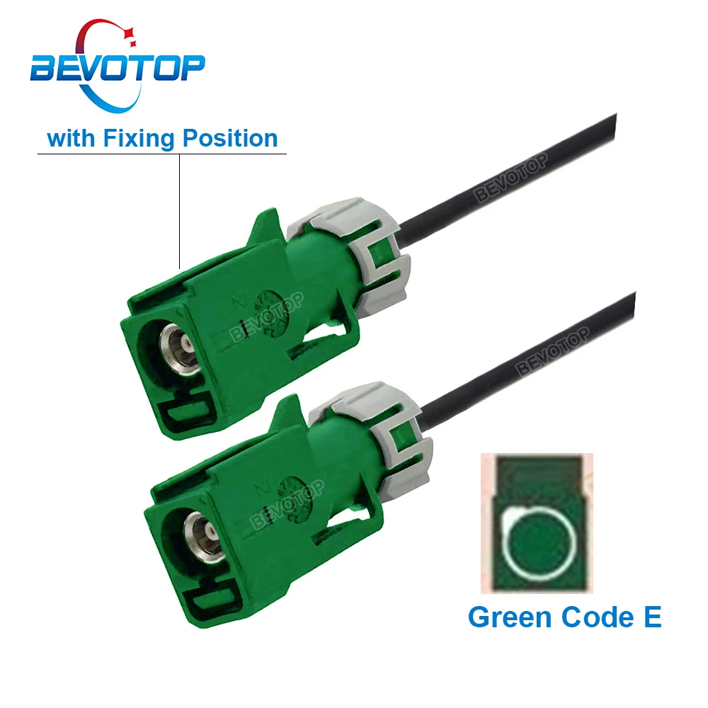 1 шт. водонепроницаемый кабель Fakra зеленый разъем E мама на с креплением жгута