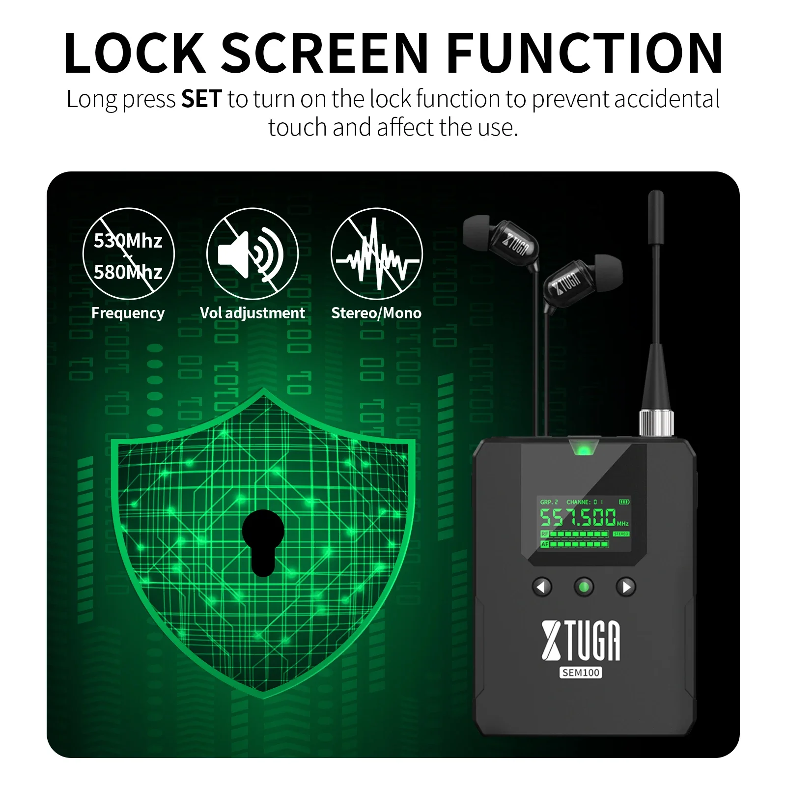 Беспроводная система мониторинга ушей XTUGA SEM100 UHF