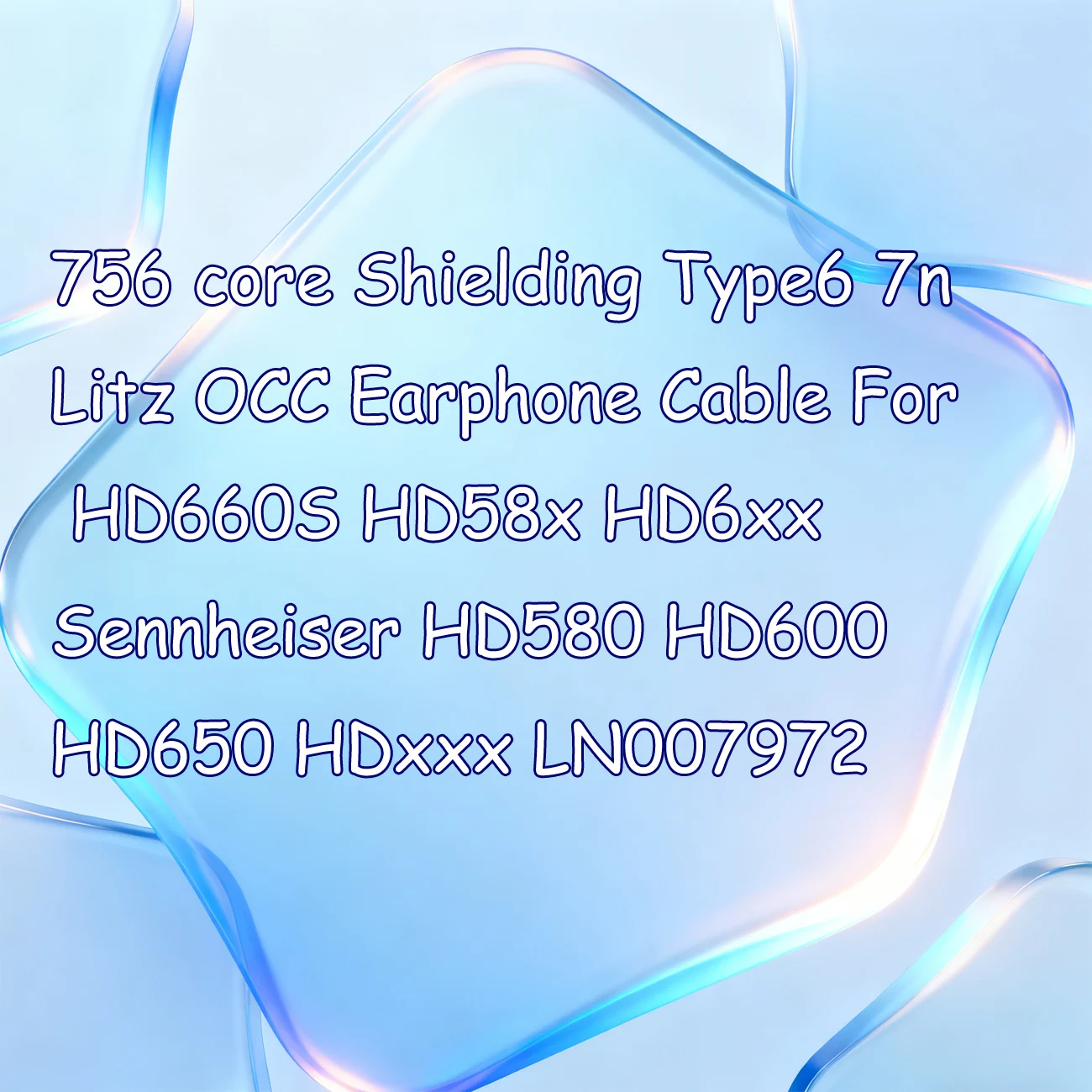 Фото Кабель для наушников 756 core Shielding Type6 7n Litz OCC для HD660S HD58x HD6xx Sennheiser HD580 HD600 HD650 HDxxx LN007972 №1