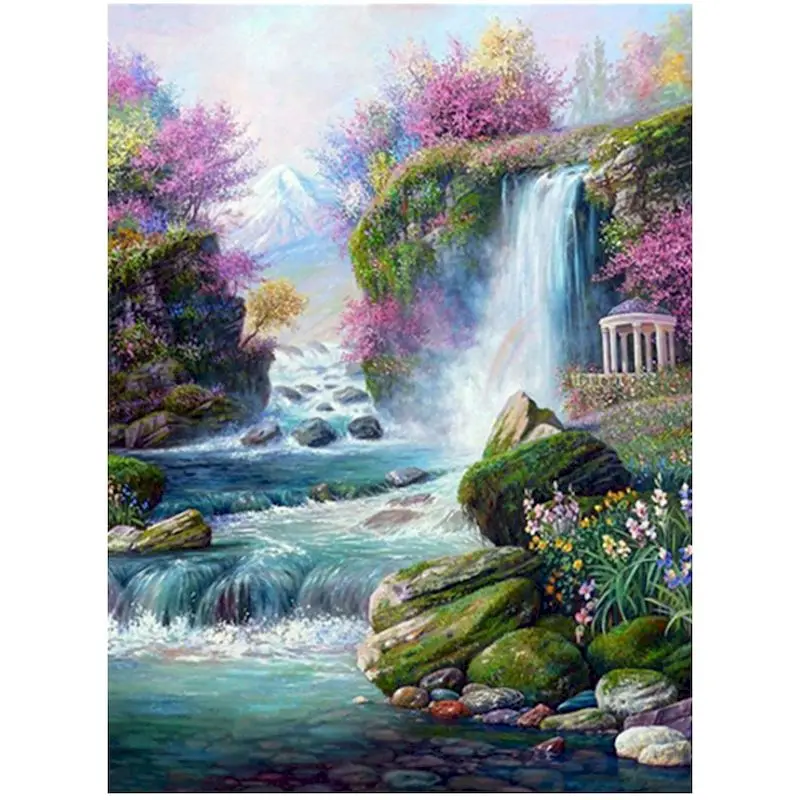 

JIEME 5D Diamond Painting Landscape Full Round DIY Mosaic Wonderland Embroidery Rhinestone Cross Stitch Decoration for Home