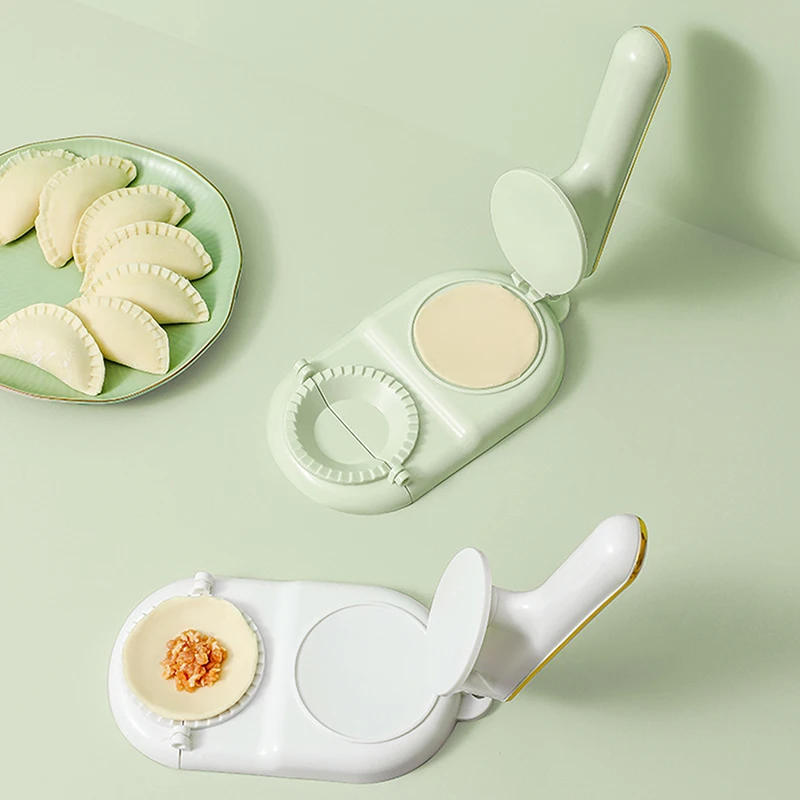 

2 In 1 Dumpling Skin Press Manual Dumplings Modeling Maker Set Dough Press Mould Machine Pressing Tool Mold for Kitchen