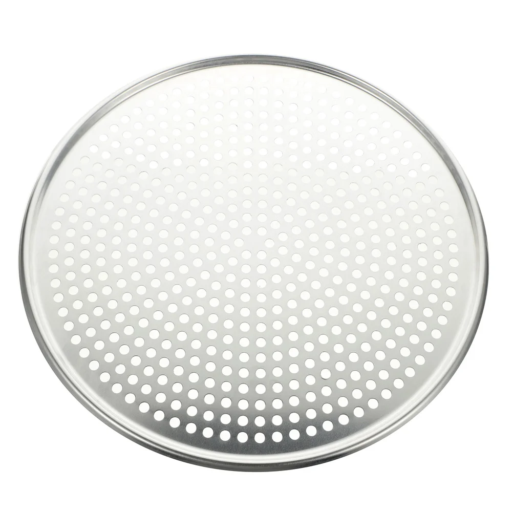 

Pizza Pan Tray Baking Oven Screen Plate Crisper Mesh Sheet Roasting Non Wire Bakeware Grilling Pans Stick Serving Bakery