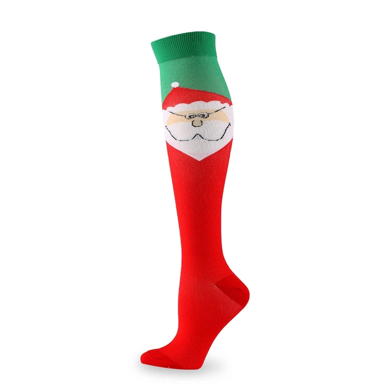 3pcs Cartoon Printing Elasticity Keep Warm Christmas Stockings Unisex Outdoor Medium Tube Socks Compression Socks