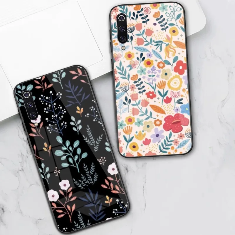 

Aesthetic Beauty Flower Phone Case for Xiaomi 13 12 11T 10 9 Lite Redmi Note 11 10 10S Pro 9 9A 8 PC Glass Phone Cover Funda