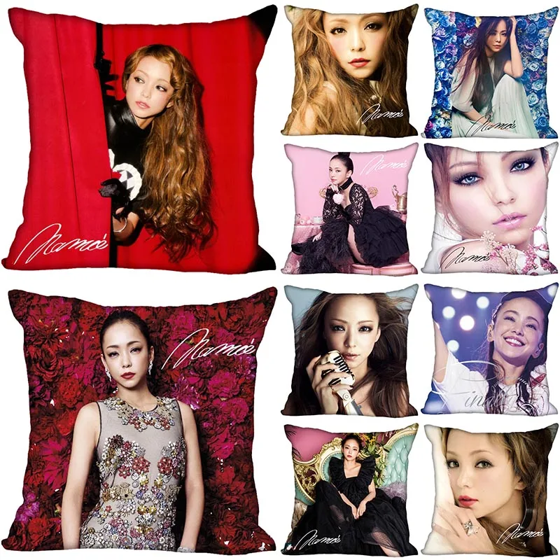 

Популярный чехол с подушкой японской певицы Namie Amuro, невидимый чехол на молнии для диванной подушки 40x40,45x45 см