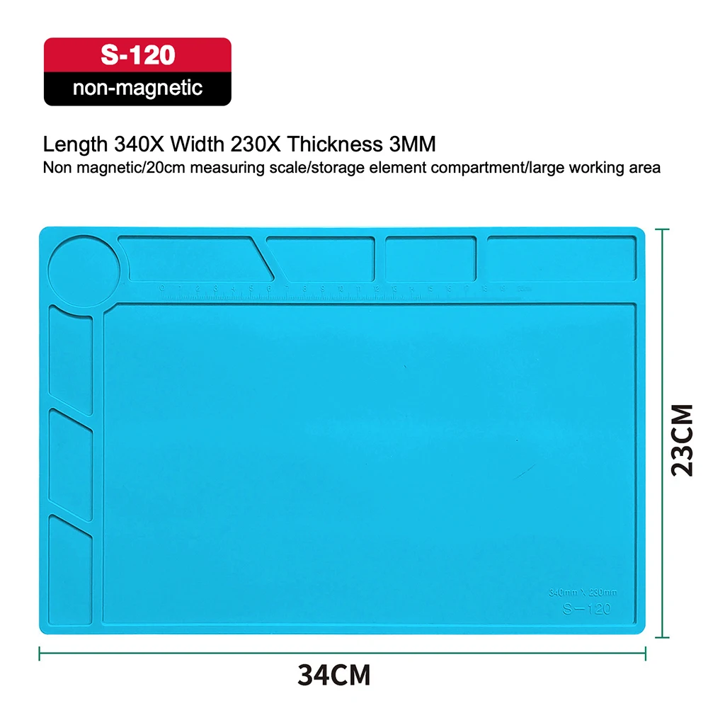 

Термостойкий силиконовый коврик для пайки JCD Soldering Silicone Mat