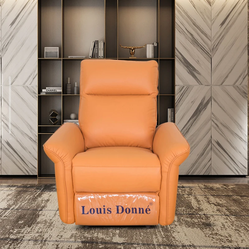 

Private custom Fabric Sofa First Class Single Chair Lazy Small Apartment Home Living Room Orange Sky Blue Technology Cloth