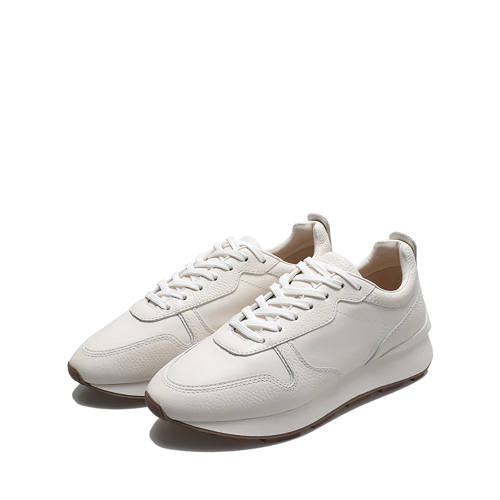 

MOOQDAAX 2022 New Spring Summer Fashion Men Genuine Leather Thick Sole Sneaker Comfortable Solid Simple Casual Shoes Male