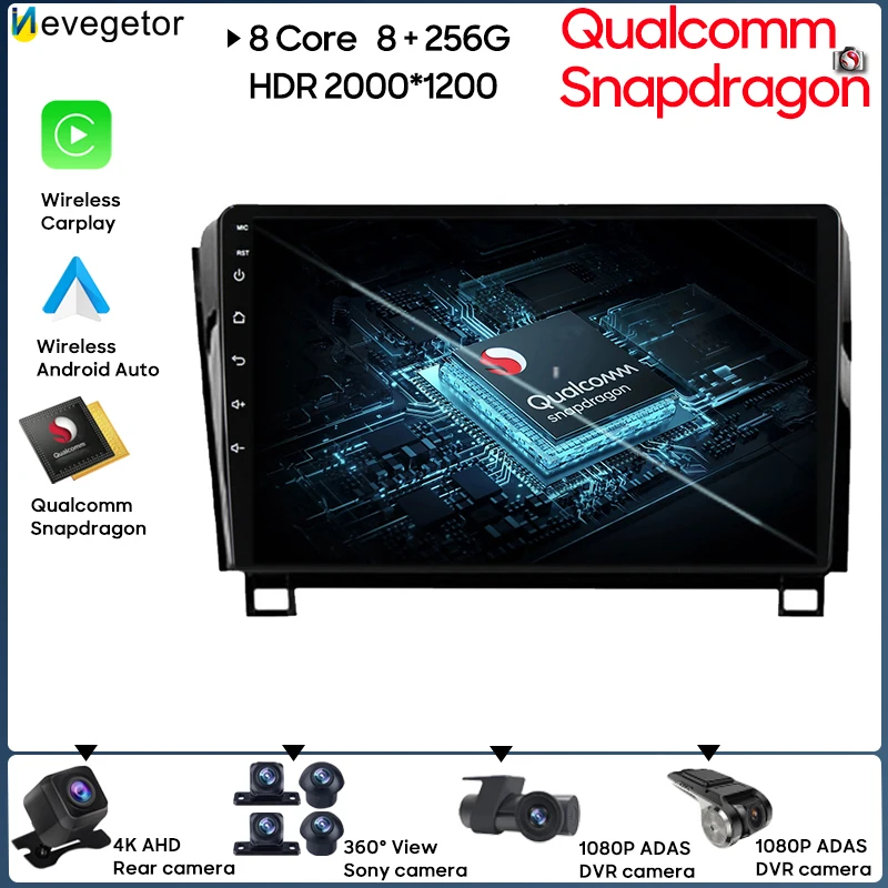 

Автомобильный радиоплеер Qualcomm Snapdragon Android 13 для Toyota Tundra XK50 2007 - 2013 Sequoia XK60 2008 - 2017 Bluetooth 5G WIFI