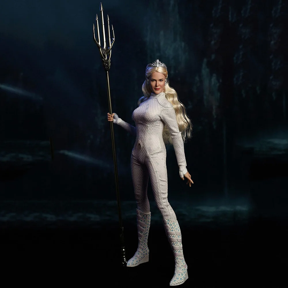 

SUPER DUCK SET056 1/6 Queen Atlantis Clothes Suit Head Sculpture and Trident Suit Accessories Fit 12" Female Figure S12D Body