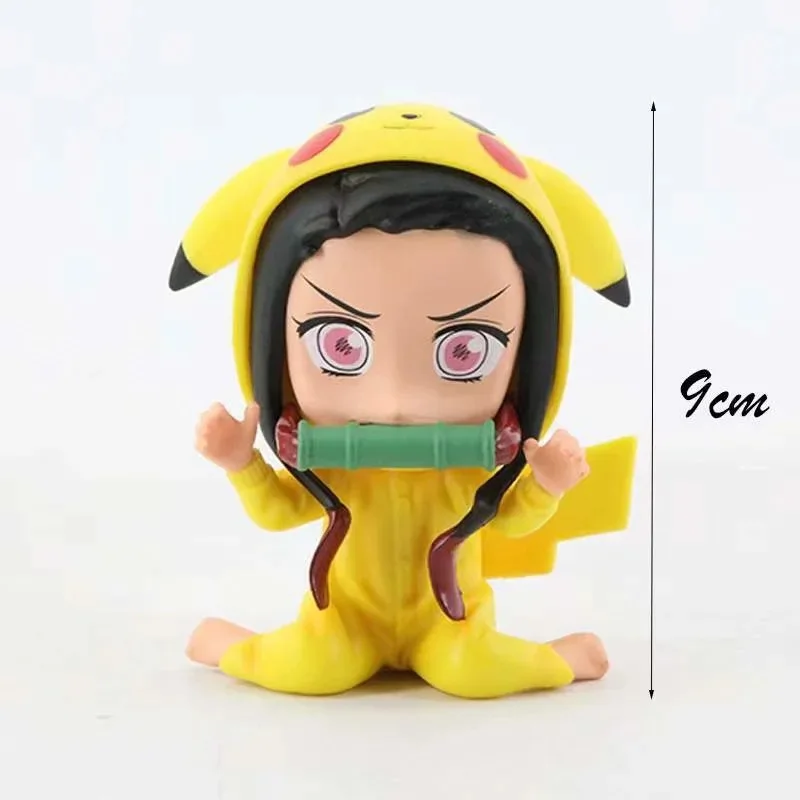 Аниме Kawaii Kimetsu No Yaiba рассекающий демонов Пикачу незуко ПВХ экшн-фигурка