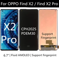 6 7 fluid amoled for oppo find x2 cph2023 lcd display touch screen digitizer assembly for phone find x2 pro cph2025 pdem30 lcd