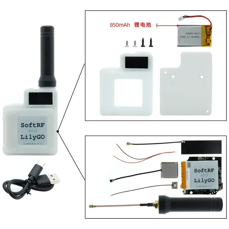 LILYGO ® -NRF52840 BME280 SX1262 LoRa GPS Электронная бумага NFC
