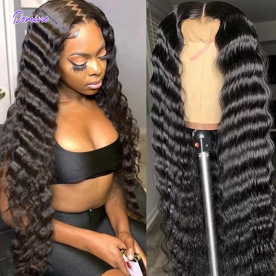 Loose Deep Wave Lace Front Human Hair Wigs For Women 13X4 Lace Frontal Wig Brazil kinky Curly Lace Closure Wig 4X4 Lace Wig