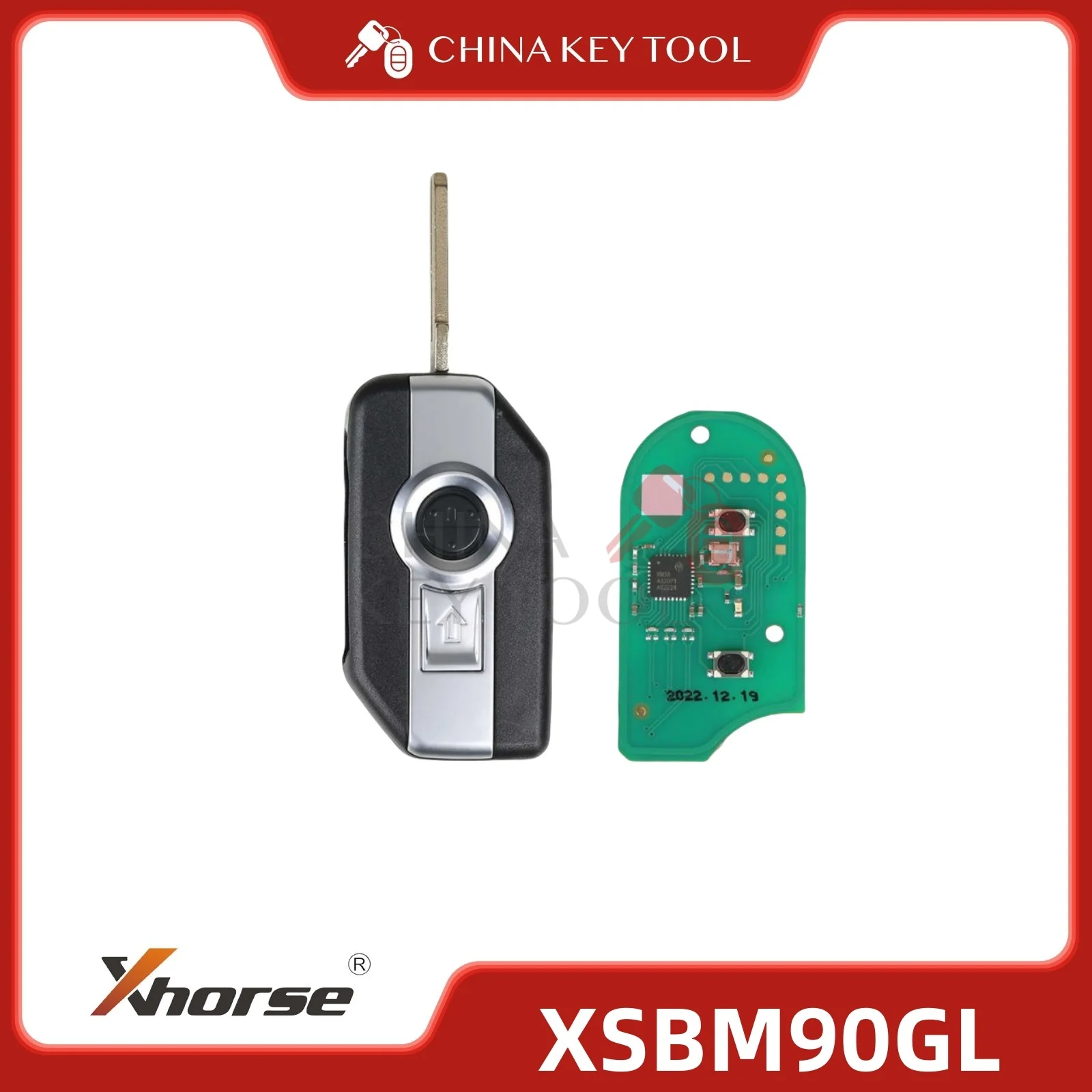 

1PCS Xhorse Universal Smart Flip Remote Key XM38 For BMW Motorcycle XSBM90GL 3 Button