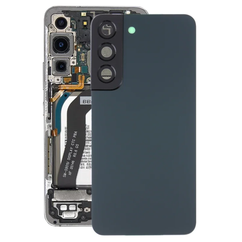 Задняя крышка аккумулятора для Samsung Galaxy S22 5G SM-S901B с крышкой объектива камеры