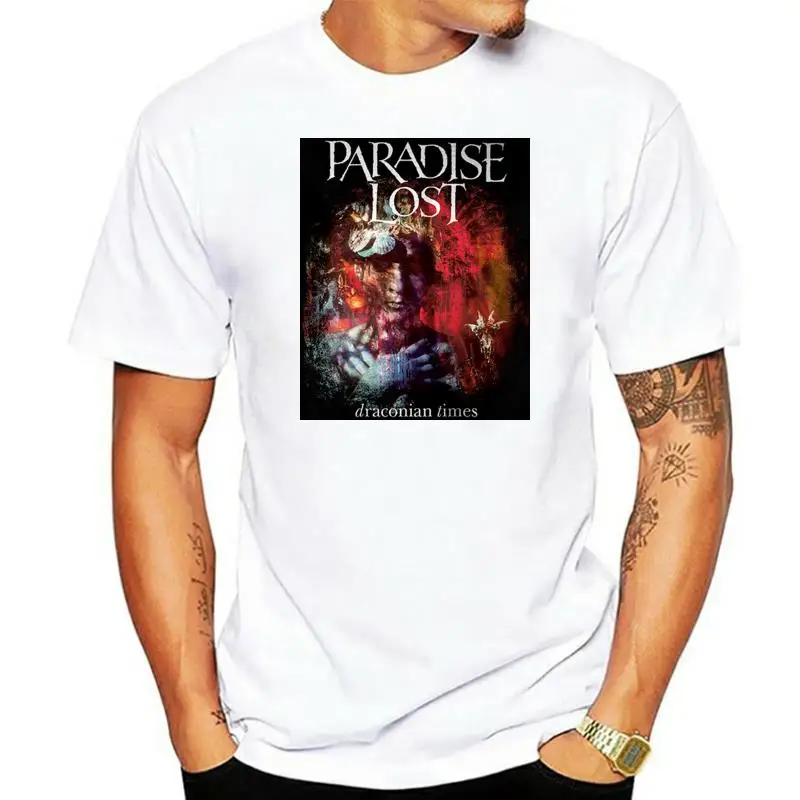 

New 2022 Summer Style T Shirt Design Paradise Lost Draconian Times T-Shirt Crew Neck Short-Sleeve Mens T Shirts EZRKCMZO