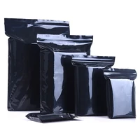 100pcs black thicken avoid light self sealing plastic bags 13x19cm pe zip lock storage bags ziplock poly bags zipper bags