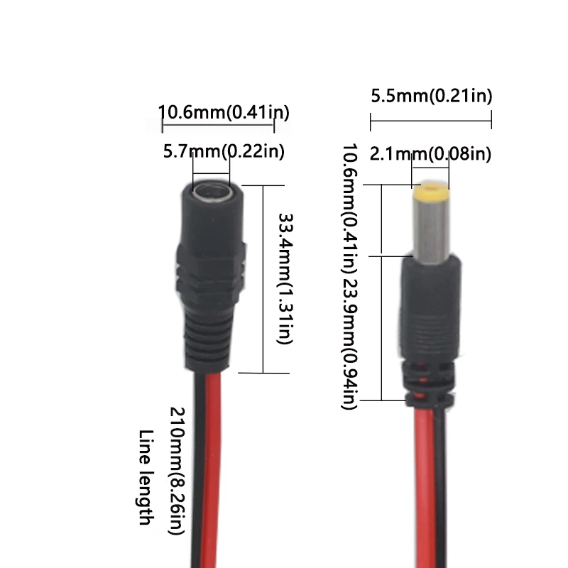 【20-5 шт. 】 DC5 5*2 1 штекер/гнездо параллельное соединение кабельный разъем кабель