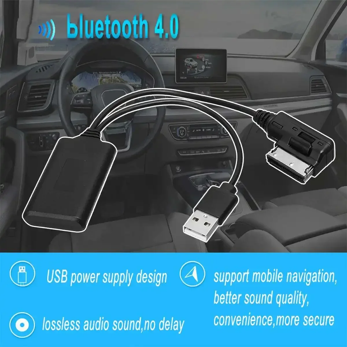 5 В мини беспроводной Bluetooth USB AUX адаптер кабель музыкальный аудиоприемник адаптер для AUDI A5 8T A6 4F A8 4E Q7 7L для AMI MMI 2G (art.: 3920cc332608a) - 3920cc332608a
