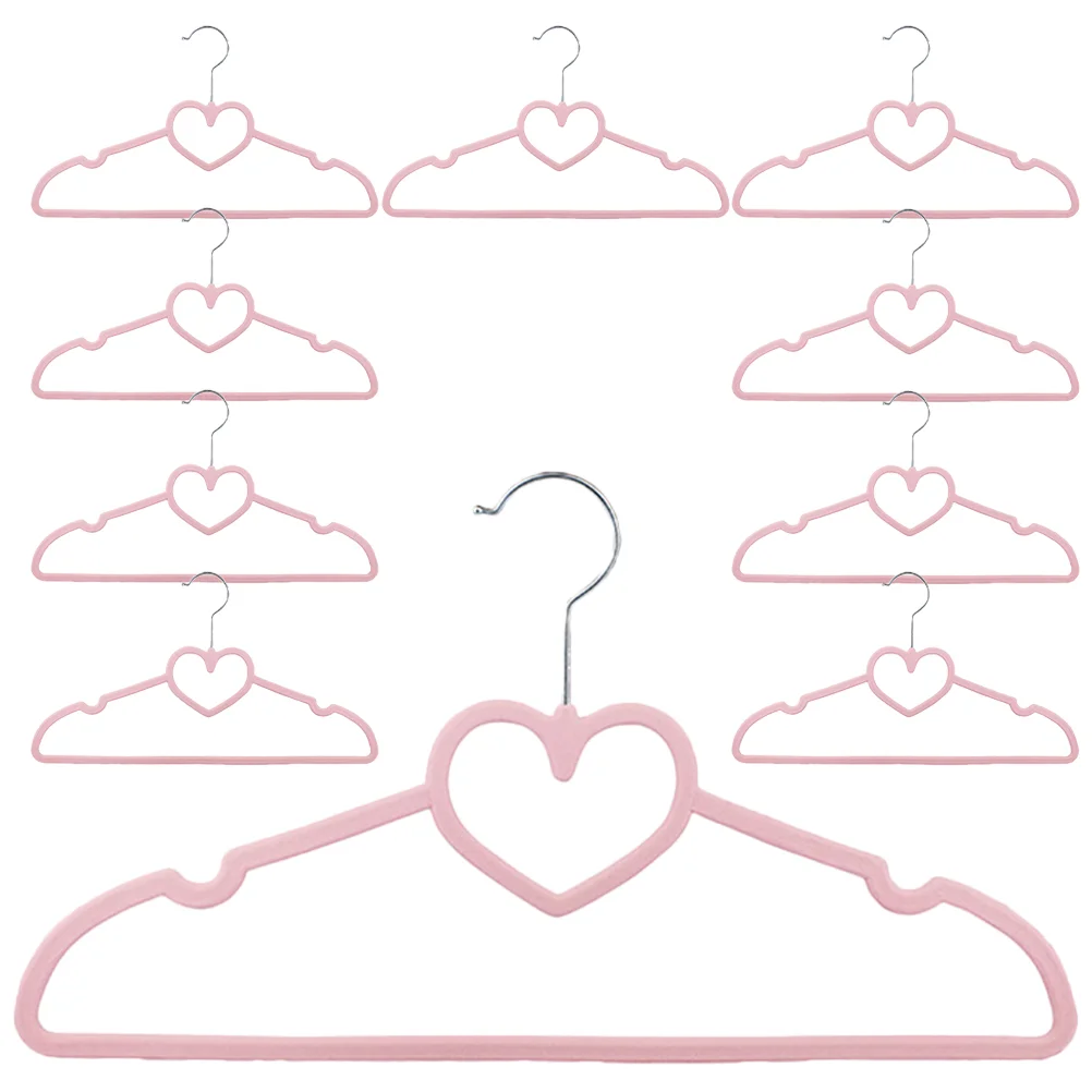 

Clothes Hangers Dress Skirt Heart Shaped Swivel Hook Coat Clothing Plastic Jackets