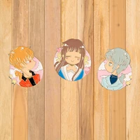 a0399 japanese anime manga fruit basket tohru kyo yuki enamel lapel pin badge pin for clothes backpacks jewelry accessories gift
