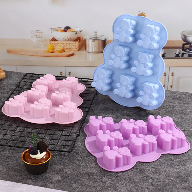

Bear Shape Silicone Mold Cake Baking Mould Candy Fudge Bread Mousse Muffin Chocolate Pastry Making Tools Baking Accessories