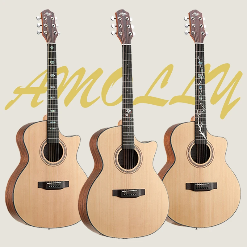 Акустическая гитара твердая ель 41 дюйм верхняя