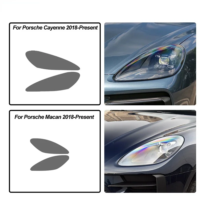 2 шт. наклейки на автомобильные фары для Porsche 911 718 Cayenne Panamera Macan Taycan