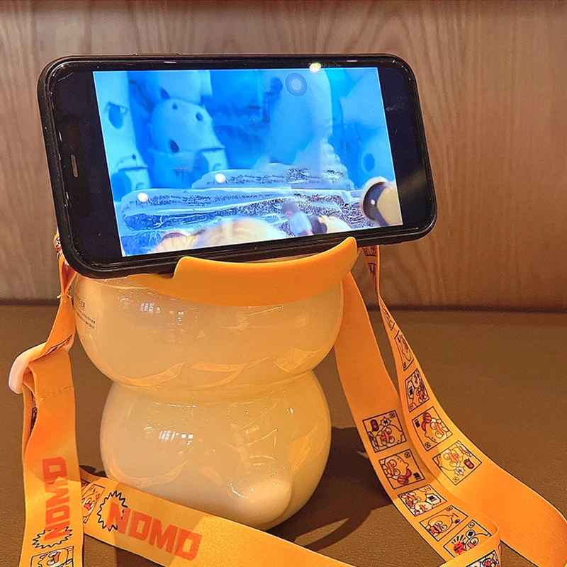 Симпатичная бутылка для воды девочек Л пластиковый стакан с соломинкой