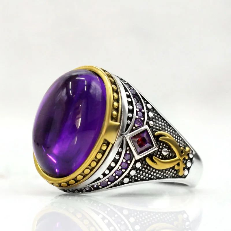 Новое мужское турецкое кольцо ручной работы из стерлингового серебра 925 пробы