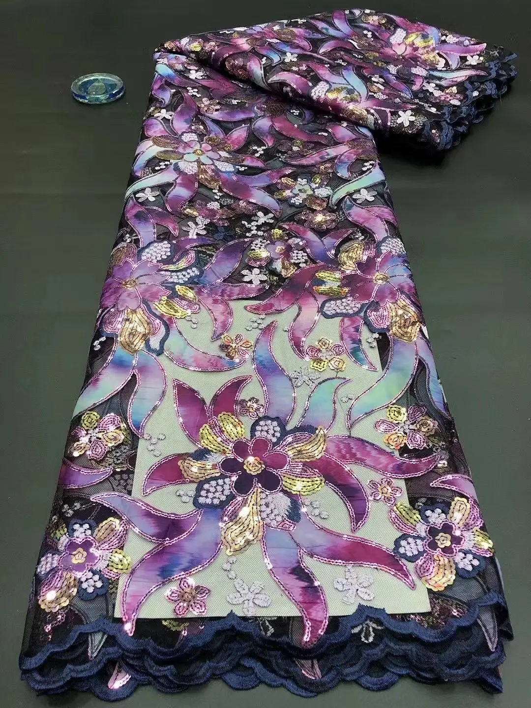 Африканская Тюлевая кружевная ткань с блестками белая 2021 зеленая новейшая