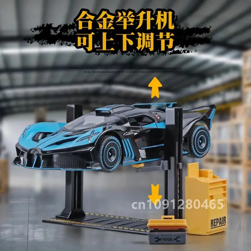 1:24 масштаб освещения парковка в сборе игрушка DlY модель гаража автомобиля